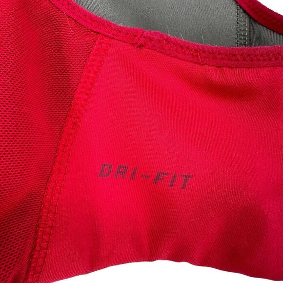 Nike Sports Bra Size M Dri Fit Wireless Mesh Panel Racerback Unpadded Pink Bra - Picture 5 of 9